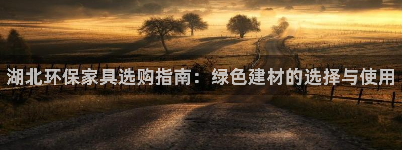 沐鸣平台测：湖北环保家具选购指南：绿色建材的选择与使用